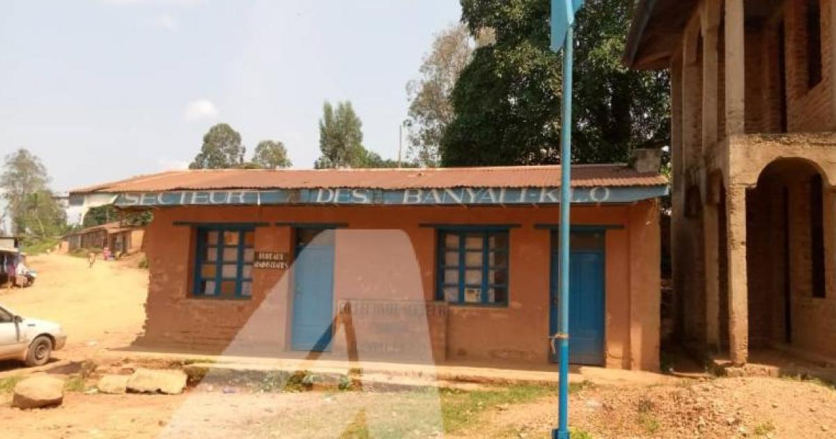 Le bureau du secteur de Banyali Kilo, Djugu (Ituri). Ph. Franck Asante/ACTUALITE.CD.