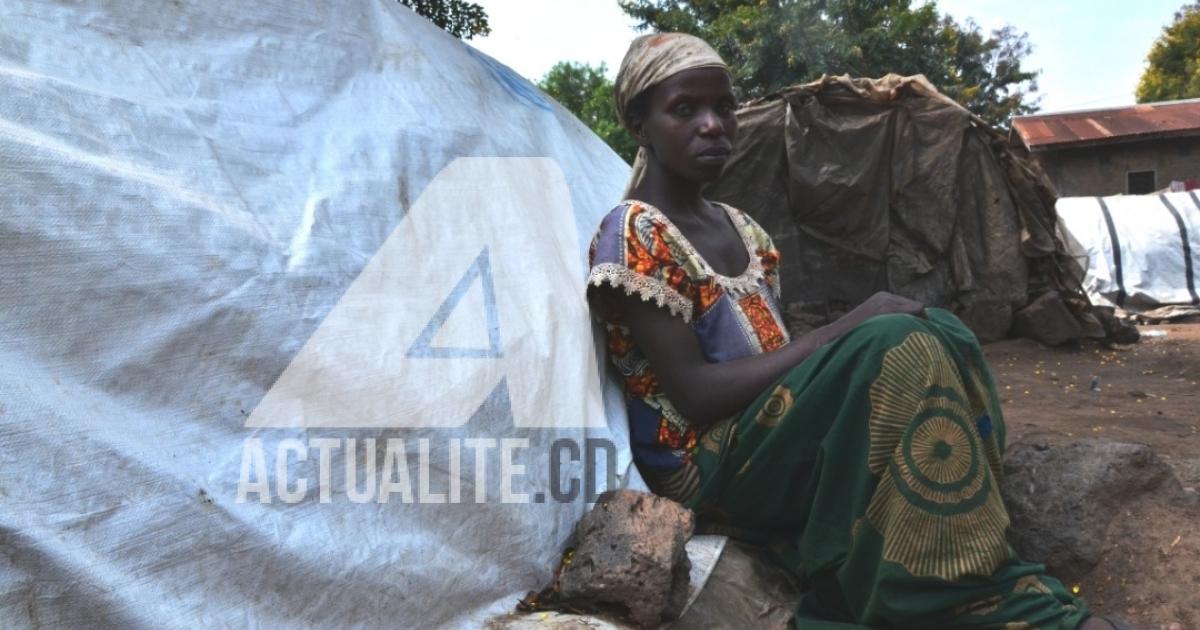Une déplacée dans un camp à Kiwanja, Rutshuru/Ph ACTUALITE.CD