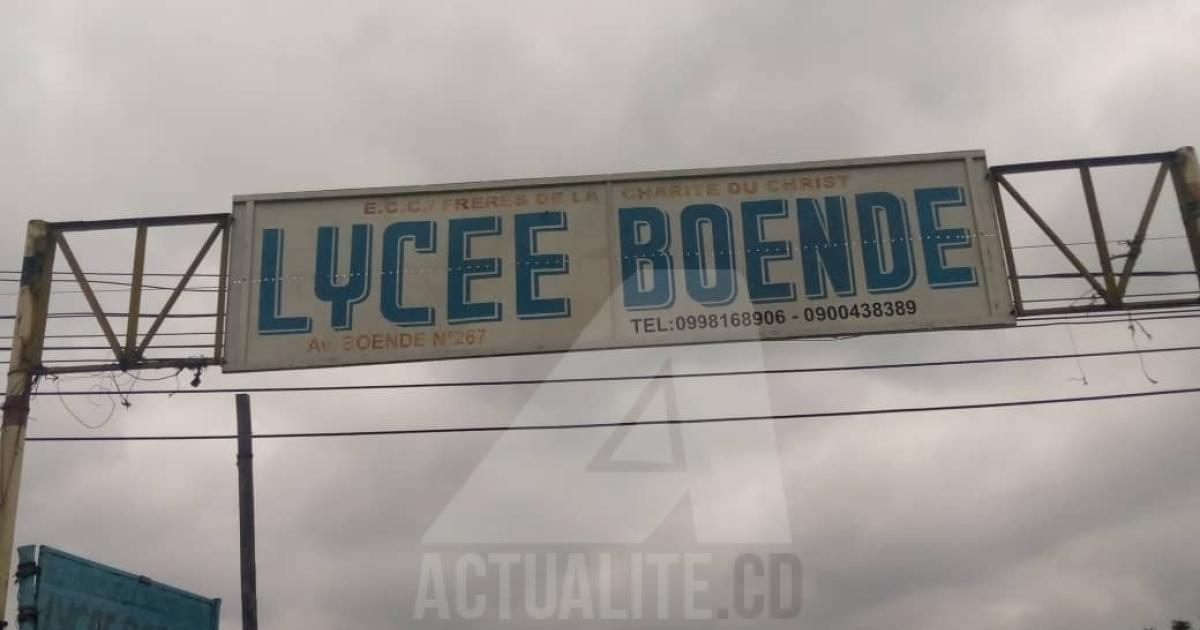 L'entrée du lycée Boende, à Lingwala Kinshasa/Ph ACTUALITE.CD