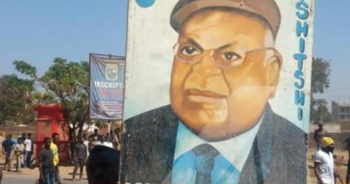Effigie d'Etienne Tshisekedi lors d'une marche à Lubumbashi