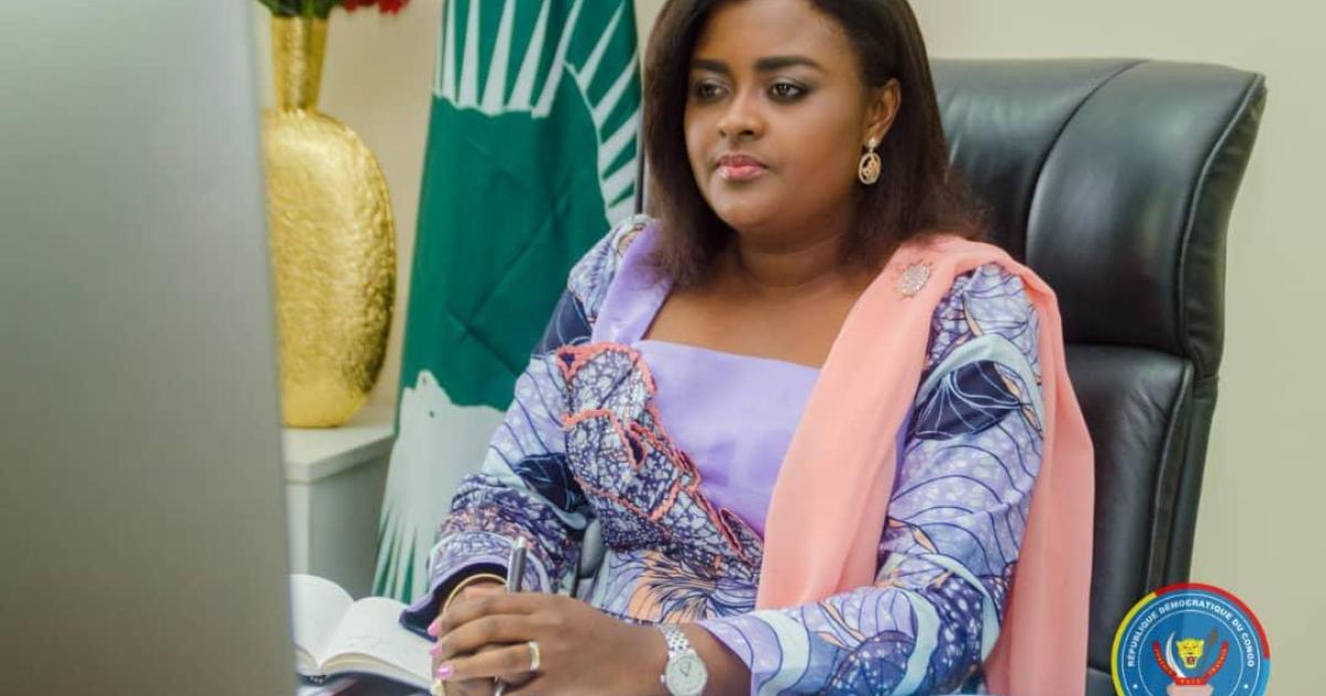  La Sénatrice Francine MUYUMBA NKANGA participant par vidéoconférence à La Cinquième Conférence mondiale des présidents de parlements du monde