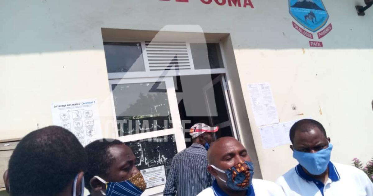 Les trois députés provinciaux du Nord-Kivu pro gouvernance rotative. Ph. ACTUALITE.CD.