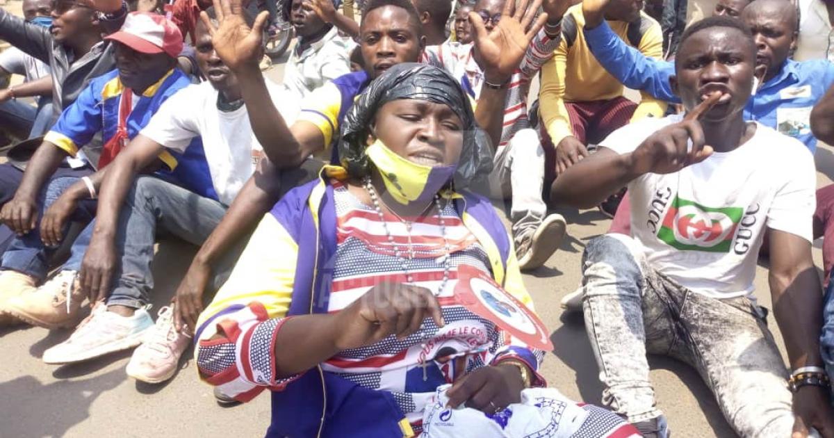 Marche de militants de l'UNC au Sud-Kivu. Ph. ACTUALITE.CD