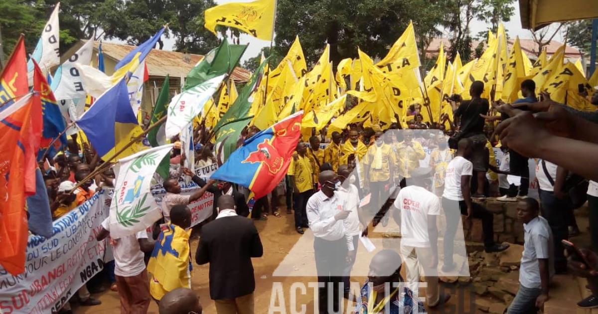 La marche du FCC à Gemena. Ph. ACTUALITE.CD