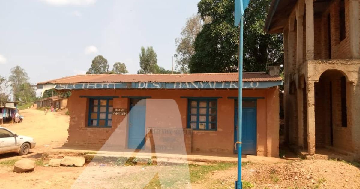 Le bureau du secteur de Banyali Kilo, Djugu (Ituri). Ph. Franck Asante/ACTUALITE.CD.