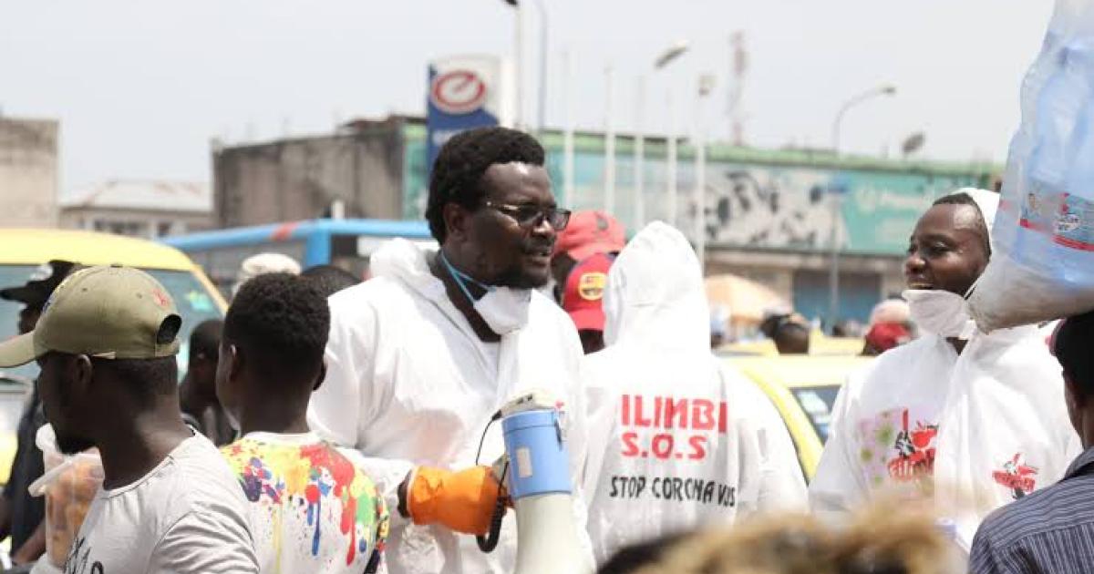 Le mouvement citoyen Filimbi en plein sensibilisation sur le Coronavirus. Ph. Droits tiers.