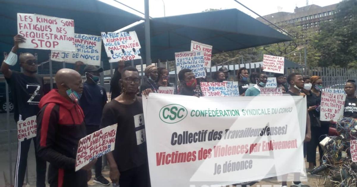 Enlèvement à Kinshasa : les manifestants ont déposé leur mémo auprès du ministre de l'intérieur