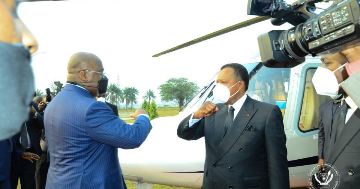Félix Tshisekedi et Denis Sassou à à Kinshasa/Ph Présidence