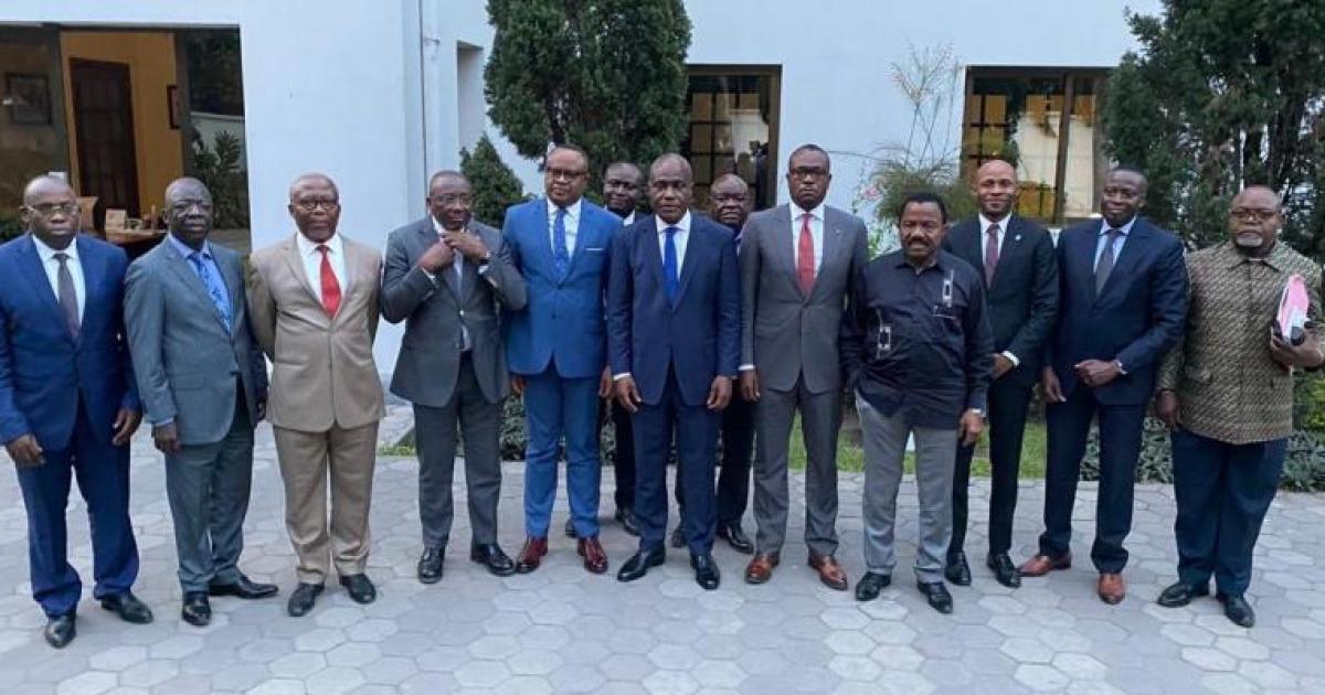 Le Groupe de 13 parlementaires après la rencontre avec Martin Fayulu/Ph. Droits tiers 