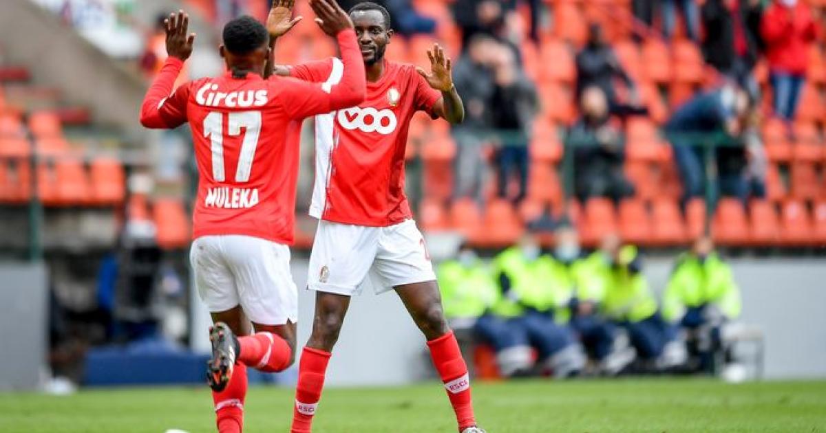 Jackson Muleka et Merveille Bope lors du match Standard-Zulte Waregem (2-2)