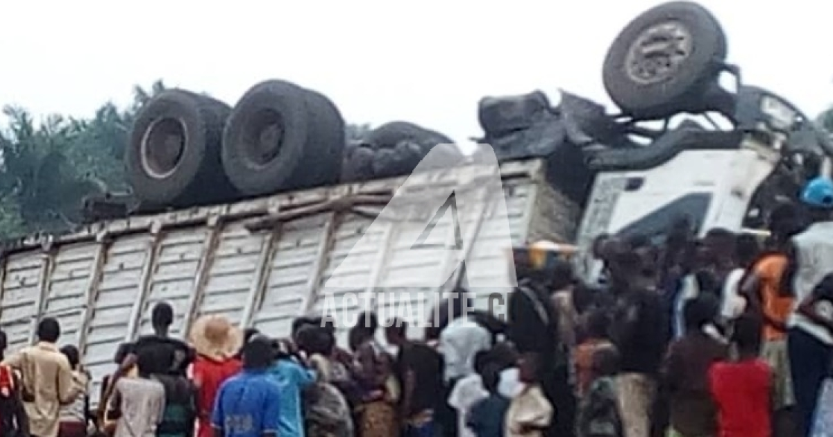 Un camion accidenté près de Tshikapa/Ph ACTUALITE.CD