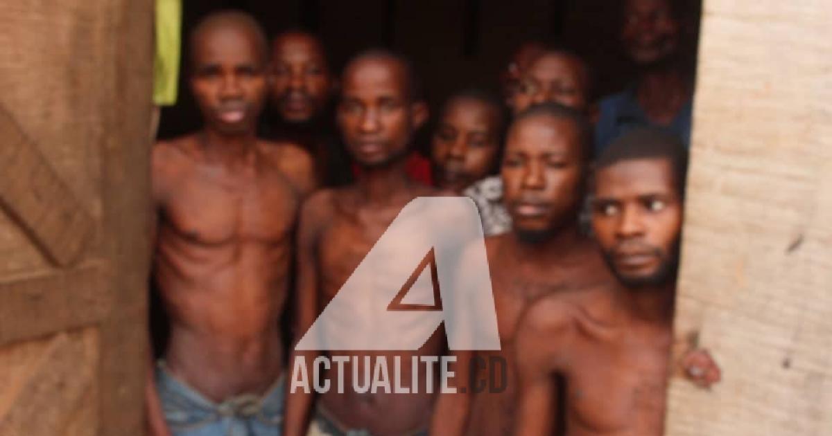 Les prisonniers de la prison d'Iyombe à Inongo. Ph. ACTUALITE.CD.