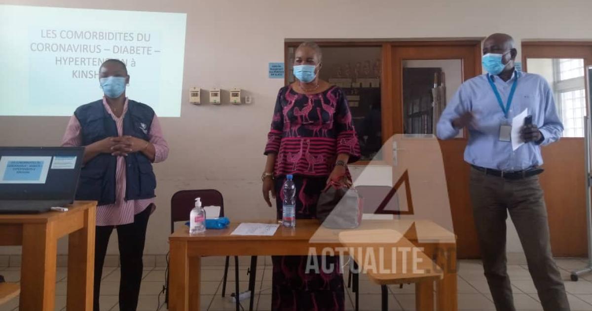 Les acteurs de la santé en préparatif de la campagne de dépistage massif du diabète et de l’hypertension prévue à Kinshasa pour réduire le risque de décès par Covid-19/Ph ACTUALITE.CD 
