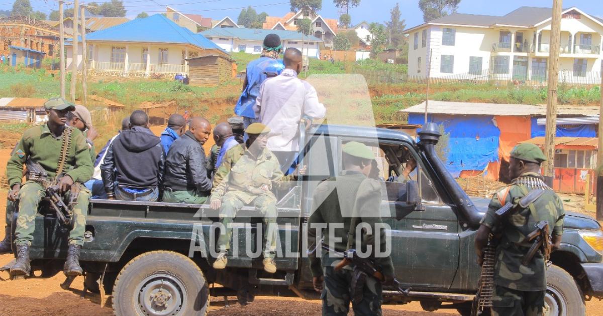 Illustration. Les militaires et policiers en patrouille à Butembo lors d'une manifestation contre l'insécurité/Ph ACTUALITE.CD