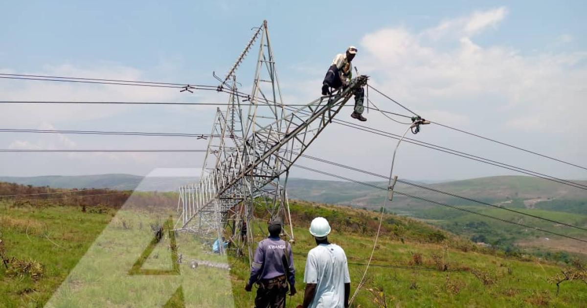 Écroulement d'un pylône de la SNEL à Maluku. Ph. ACTUALITE.CD