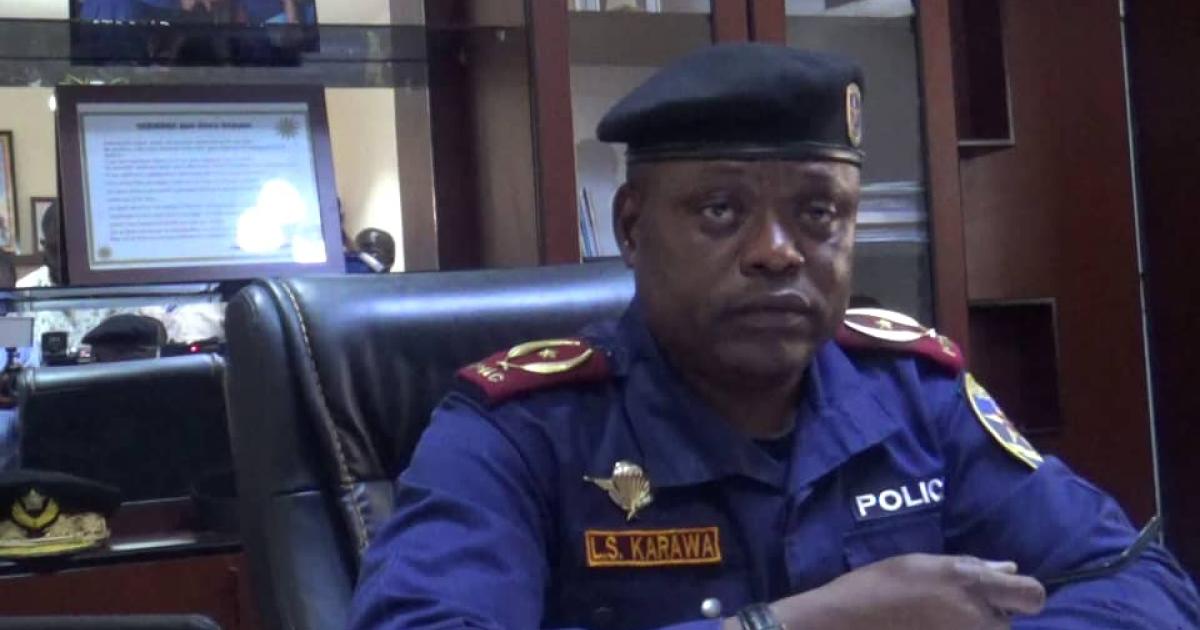 Louis Segond Karawa, Commissaire adjoint de PNC du Haut-Katanga/Ph. ACTUALITE.CD