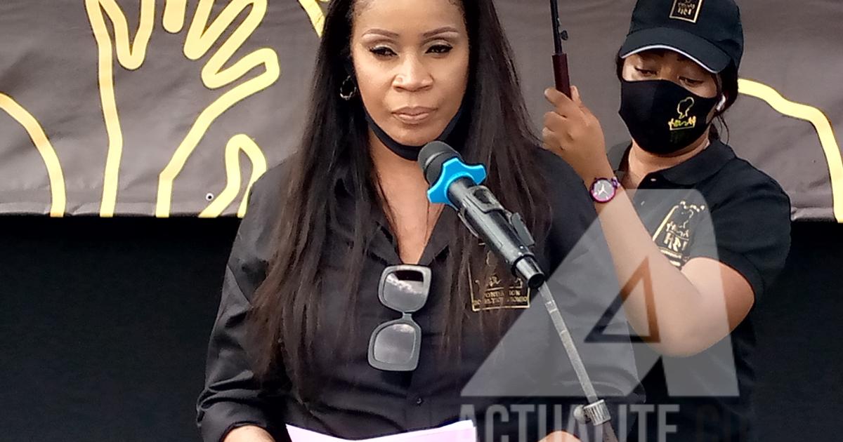 Roselyne Mbombo, présidente de la FRM. Ph. ACTUALITE.CD.