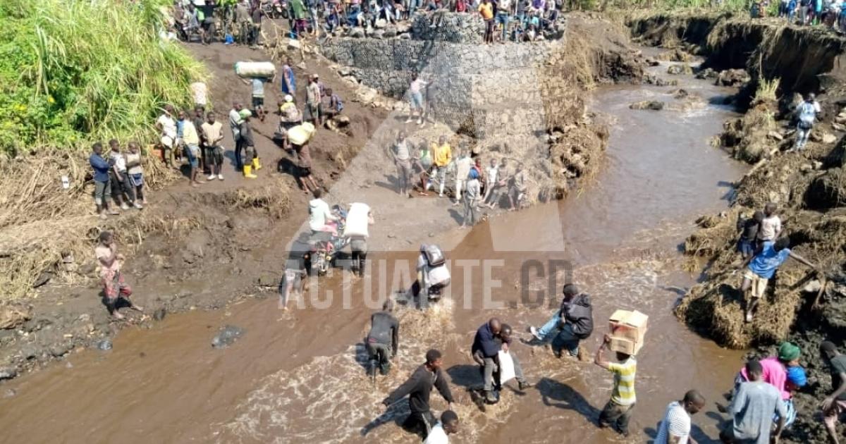 La rivière Kihira à Sake au lendemain des pluies diluviennes qui ont fait 6 morts/Ph ACTUALITE.CD
