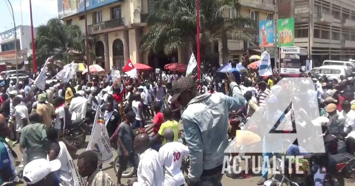 Marche de l'UDPS à la place Poste de Lubumbashi/Ph. ACTUALITE.CD