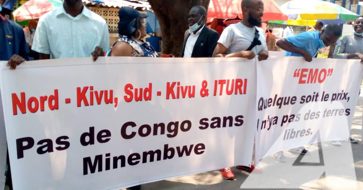 Sin-in des communautés du Sud-Kivu devant la Primature contre l'érection de Minembwe en commune/Ph ACTUALITE.CD
