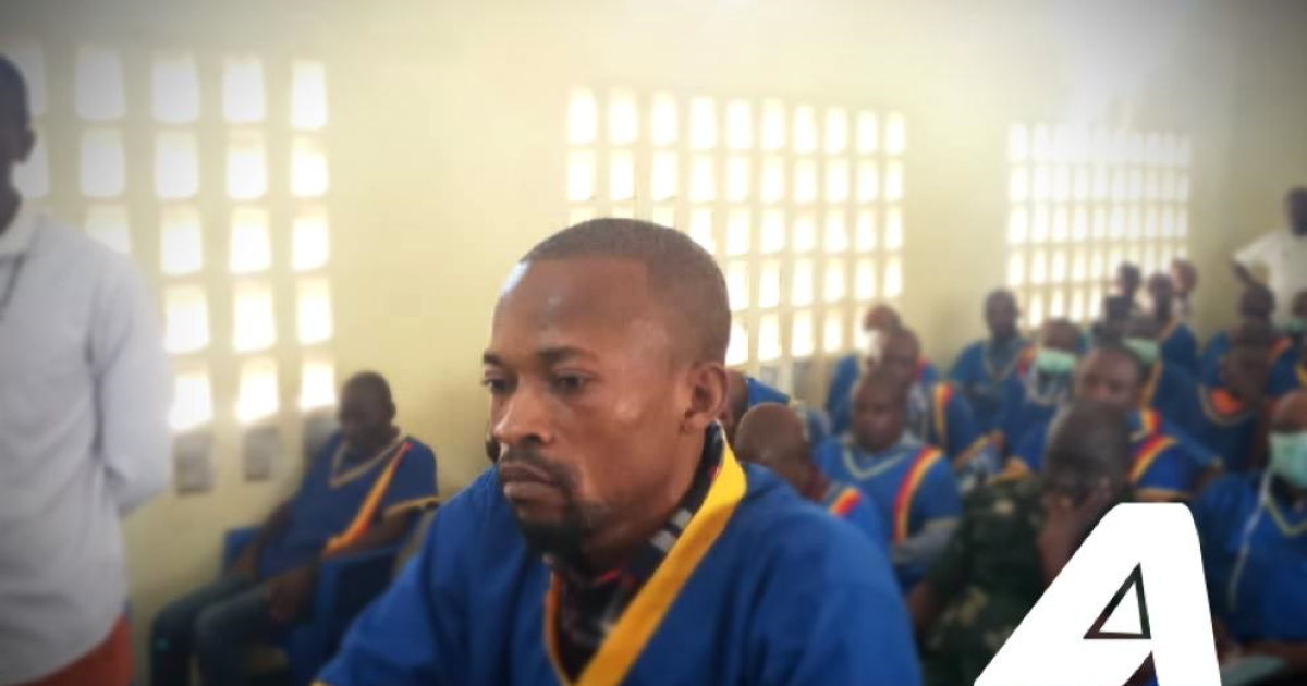Le prévenu Mputu Kakonde Trésor à l'audience sur le meurtre des experts de l'ONU le 27 octobre 2020 à Kananga/Ph ACTUALITE.CD