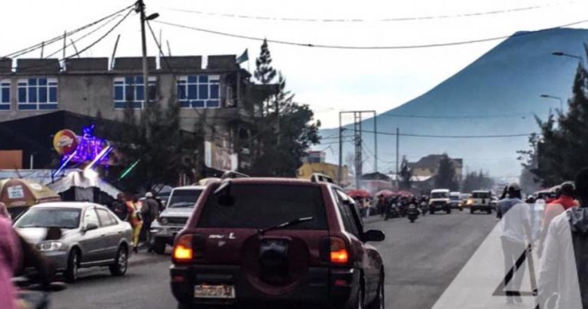 Une vue du volcan Nyiragongo à partir de la ville de Goma/Ph ACTUALITE.CD