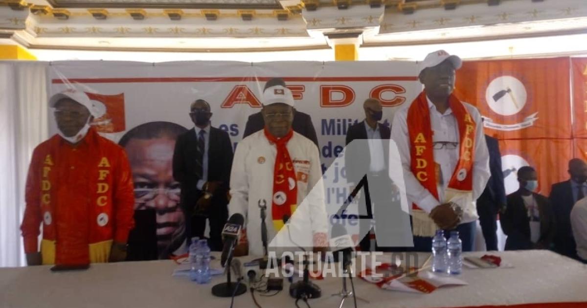 Lukwebo et les dirigeants de l'ADFC lors du 3e congrès/Ph ACTUALITE.CD