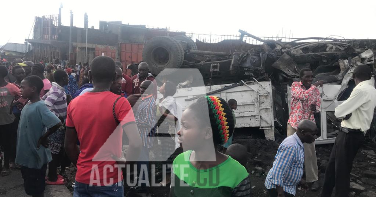 Un camion accidenté près Goma/Ph Yvonne Kapinga