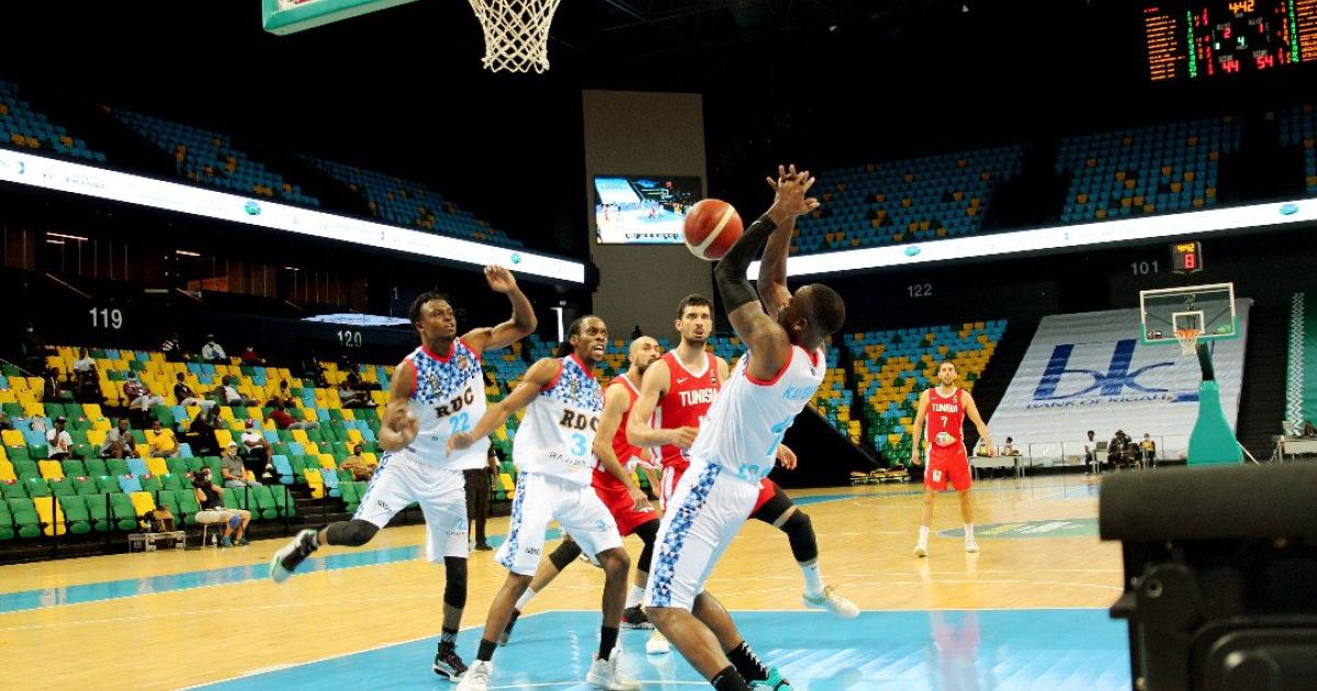 Les Léopards Basketball face à la Tunisie. PH/Droits tiers.