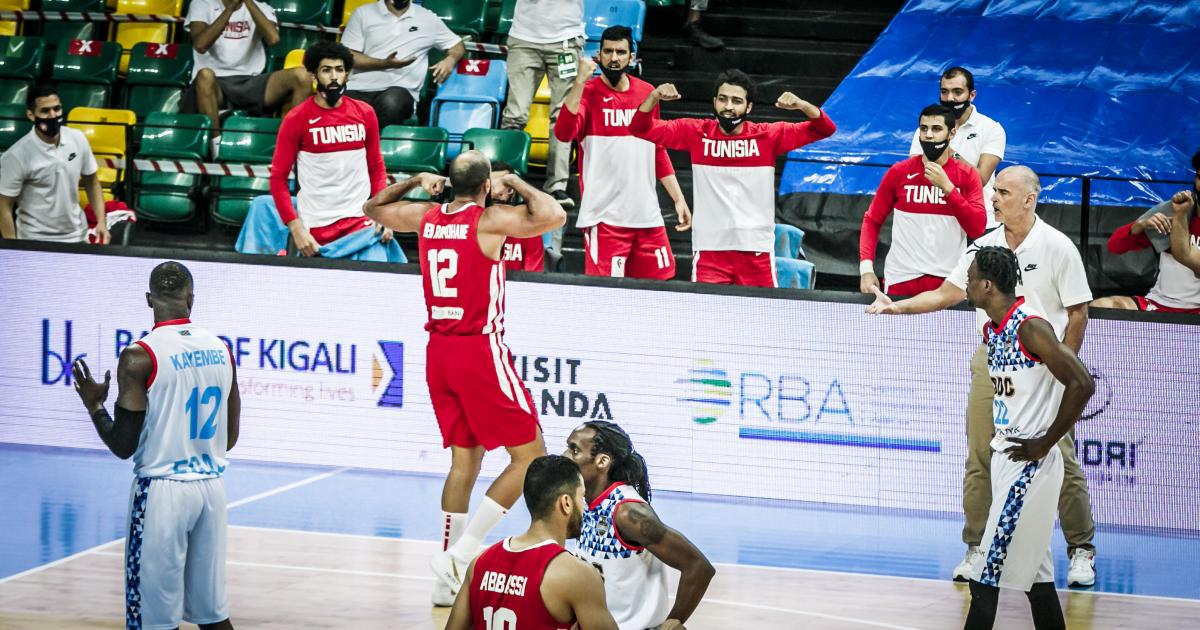 Les Léopards Basketball face à la Tunisie. PH/Droits tiers.