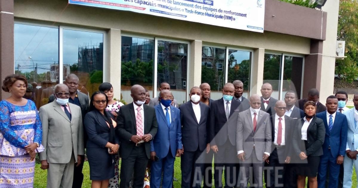 Les participants à l'atelier de mise à niveau et de lancement des équipes de renforcement des capacités municipales. Ph. ACTUALITE.CD