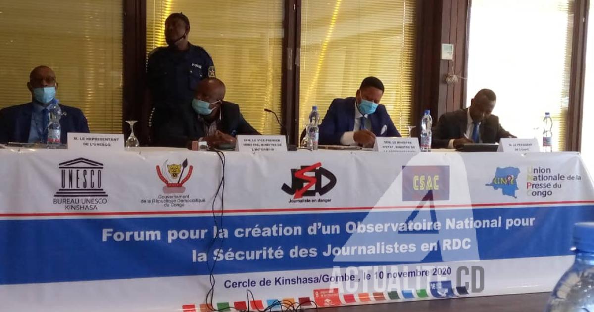Forum pour la création d’un observatoire national pour la sécurité des journalistes en RDC/Ph. ACTUALITE.CD