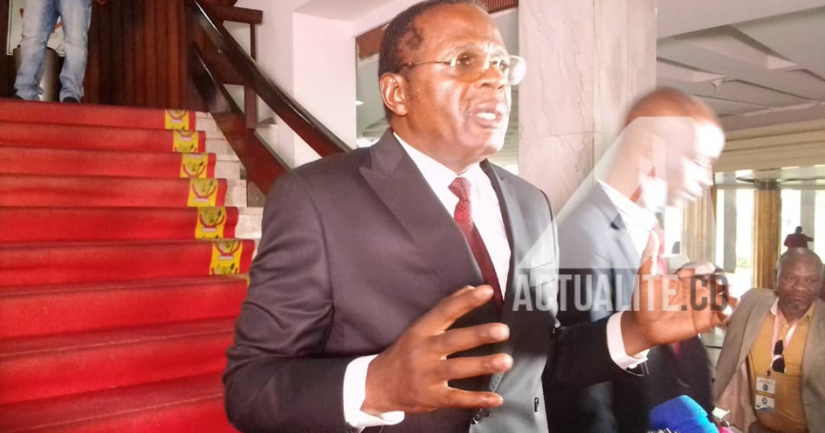 Théodore Ngoy après consultations présidentielles au Palais de la Nation le 5 novembre 2020/Ph ACTUALITE.CD