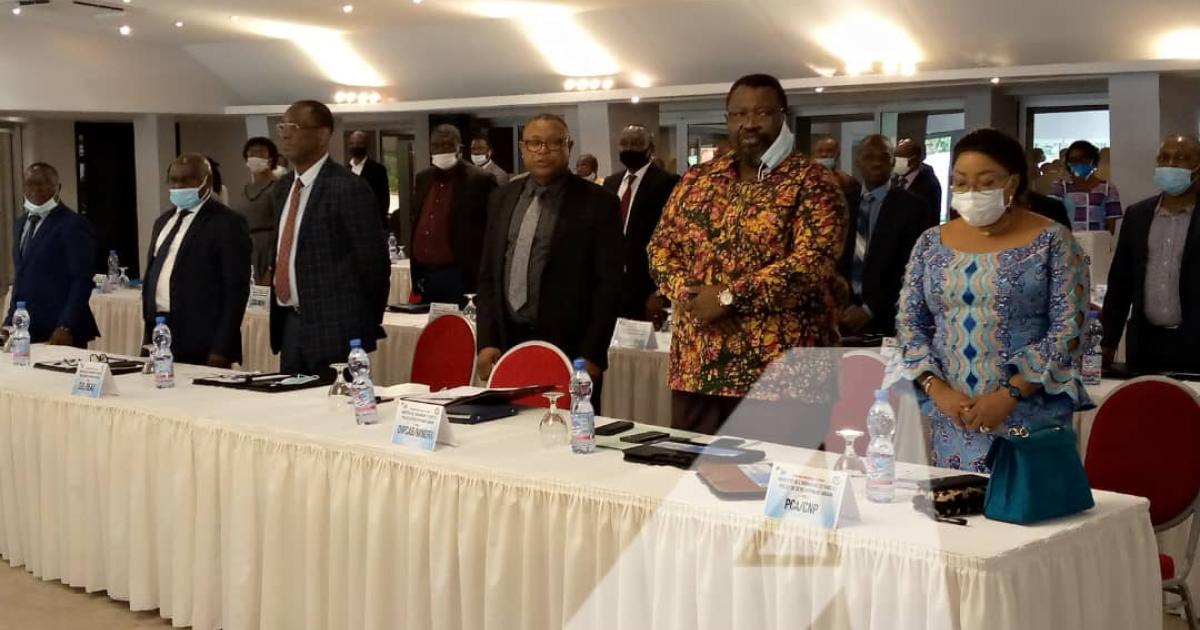 Les participants à l’atelier de mise à niveau et de lancement des équipes de renforcement des capacités municipales « Task-Force Municipales (TFM) ». Ph. ACTUALITE.CD