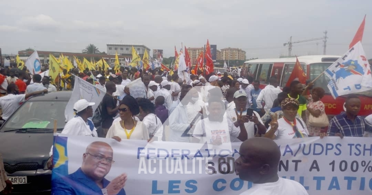 Marche de soutien aux consultations présidentielles/Ph ACTUALITE.CD