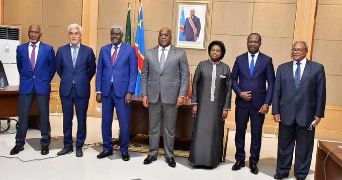 Rencontre entre Moussa Faki et Tshisekedi. PH/Drois tiers.