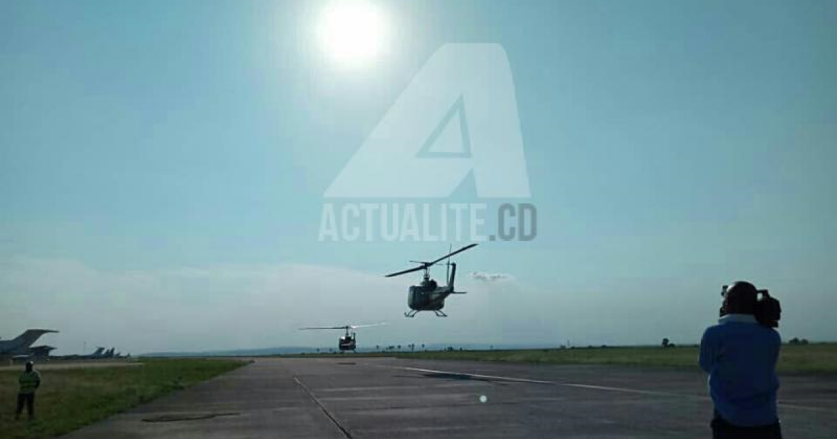 Les hélicoptère des FARDC à l'aéroport de N'djili/Ph ACTUALITE.CD