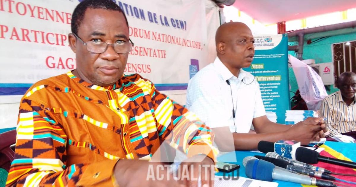 Jonas Tshiombela, coordonnateur national de la nouvelle société civile congolaise/Ph. ACTUALITE.CD