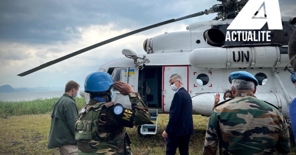 Le SGA de l'ONU Jean Pierre Lacroix à Walikale/Ph ACTUALITE.CD