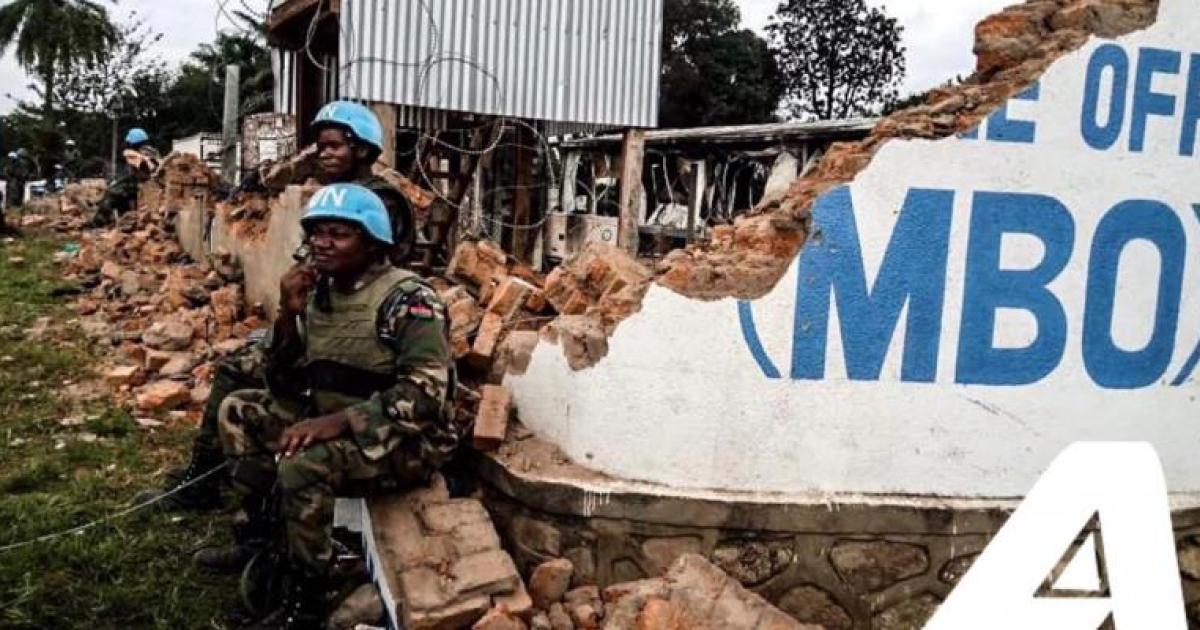 Une base de la Monusco à Beni détruite par la population en colère suite à l'insécurité/Ph ACTUALITE.CD