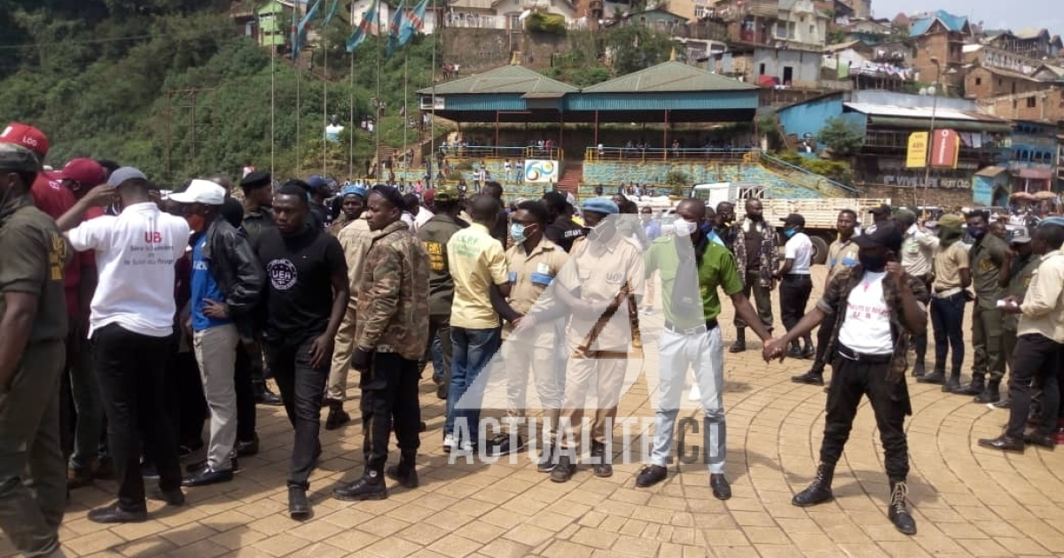 Les étudiants rassemblés à la Place de l'indépendance à Bukavu/Ph ACTUALITE.CD