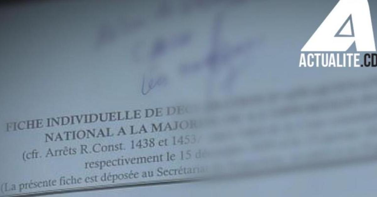 Fiche d'appartenance politique à l'Assemblée nationale/Ph ACTUALITE.CD