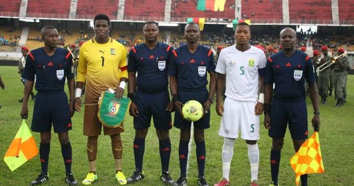 Ndala et Safari au cours d'un match Cameroun vs RSA. Ph. Doits tiers
