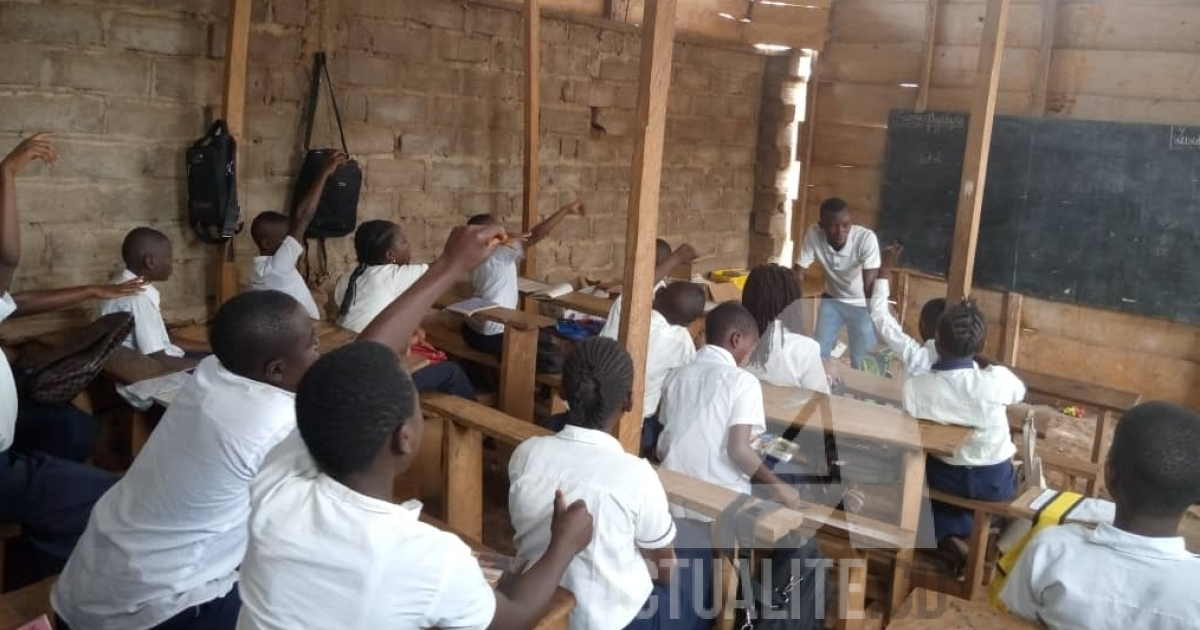Les élèves dans une classe de l'école primaire Virunga/Ph ACTUALITE.CD