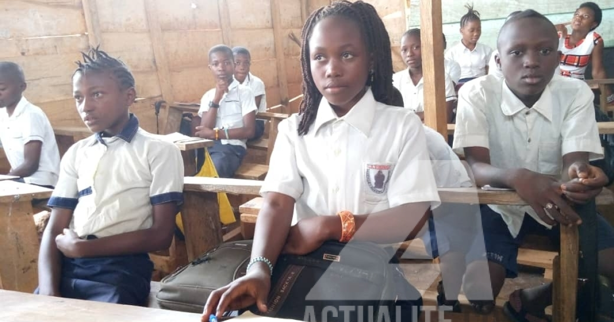 Les élèves dans une classe de l'école primaire Virunga/Ph ACTUALITE.CD
