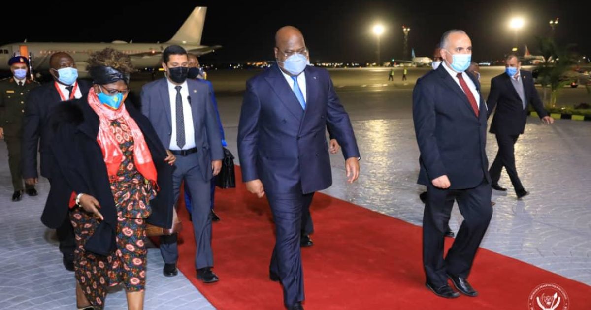 Arrivée de Félix Tshisekedi au Caire/Ph Présidence 