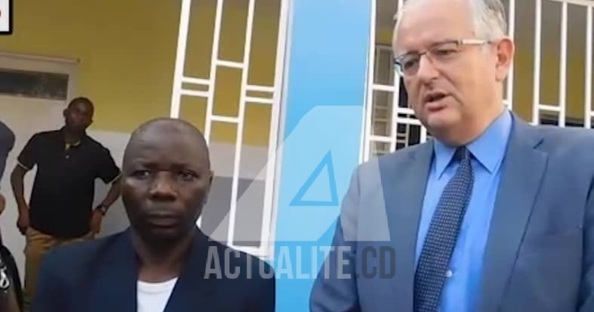 François Grignon directeur de la division politique de la MONUSCO et Raphaël Mututa président de la Fondation Katangaise/Ph ACTUALITE.CD