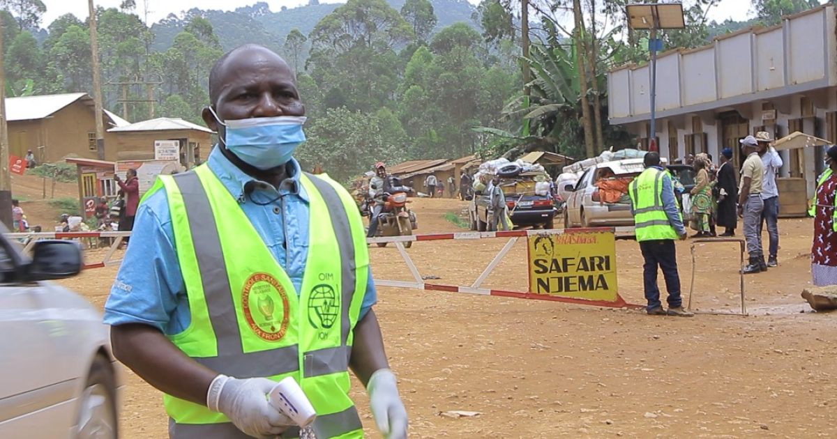 Un agent de riposte contre Ebola affecté à l'entrée de Butembo/Ph ACTUALITE.CD