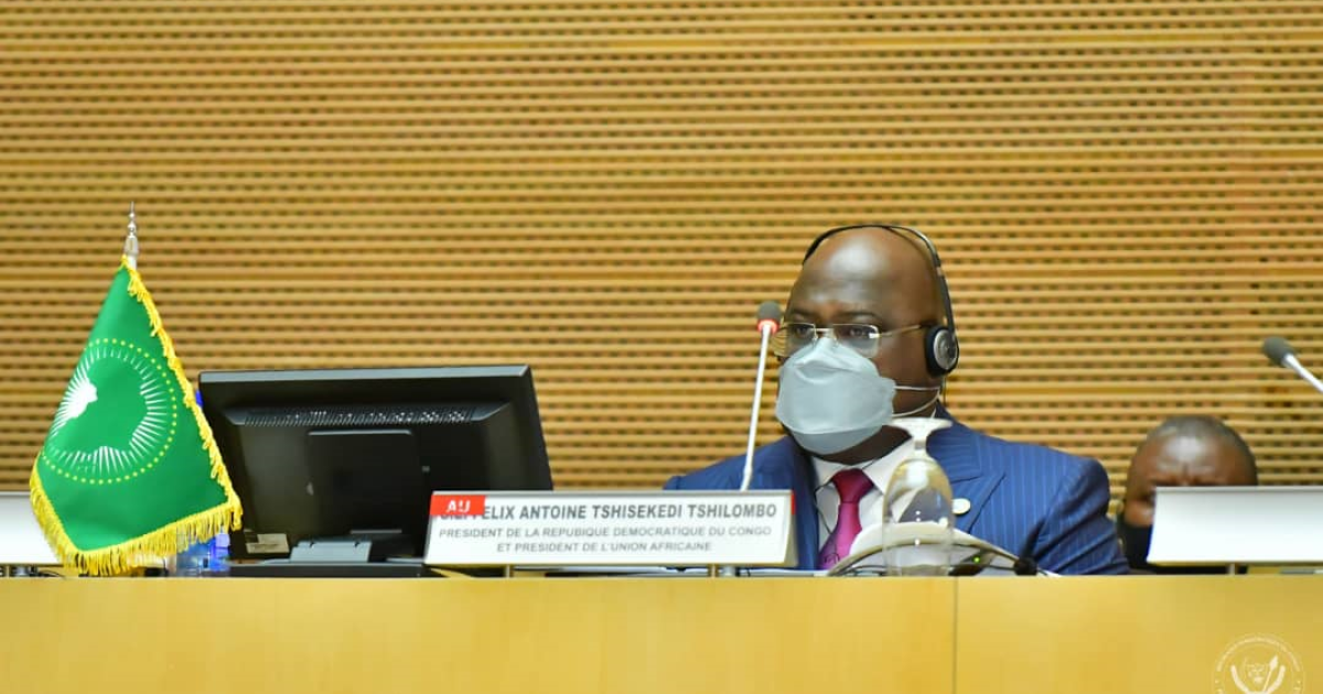 Félix Tshisekedi à la Tribune de l'UA