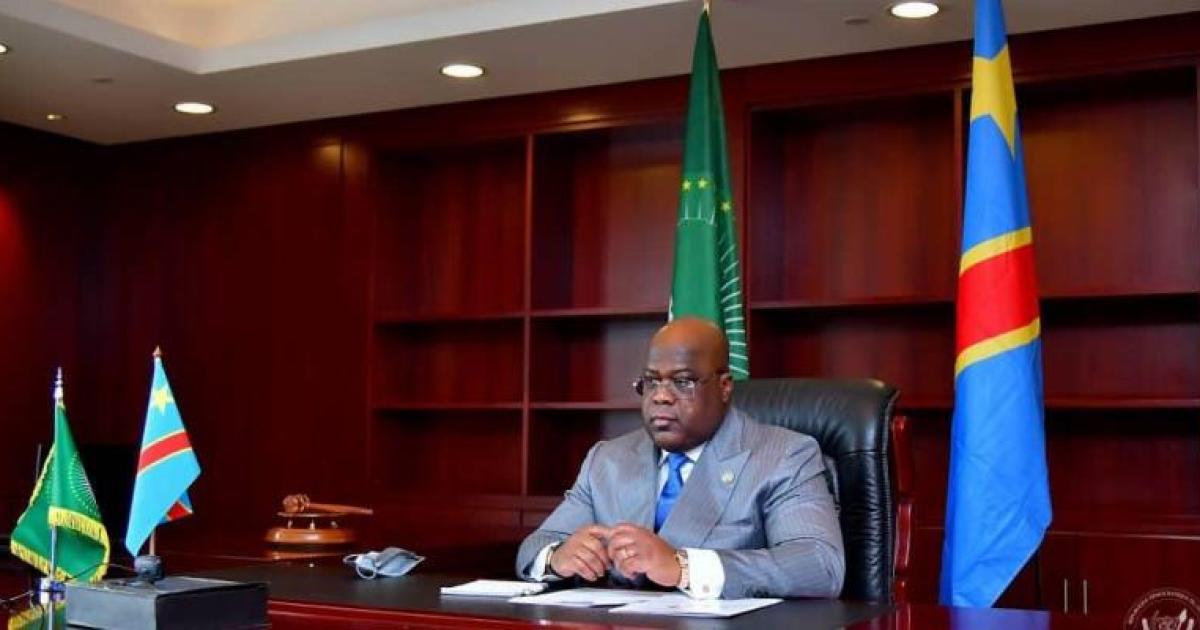 Félix Tshisekedi dans son bureau de l'UA à Addis Abeba
